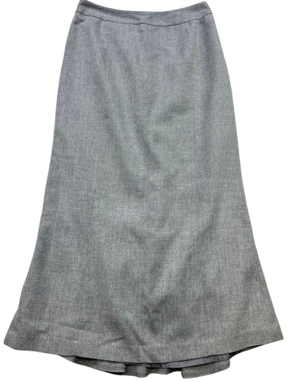 Together Women's Midi Skirt Flat Front Size 6 Gray Solid Zipper Back